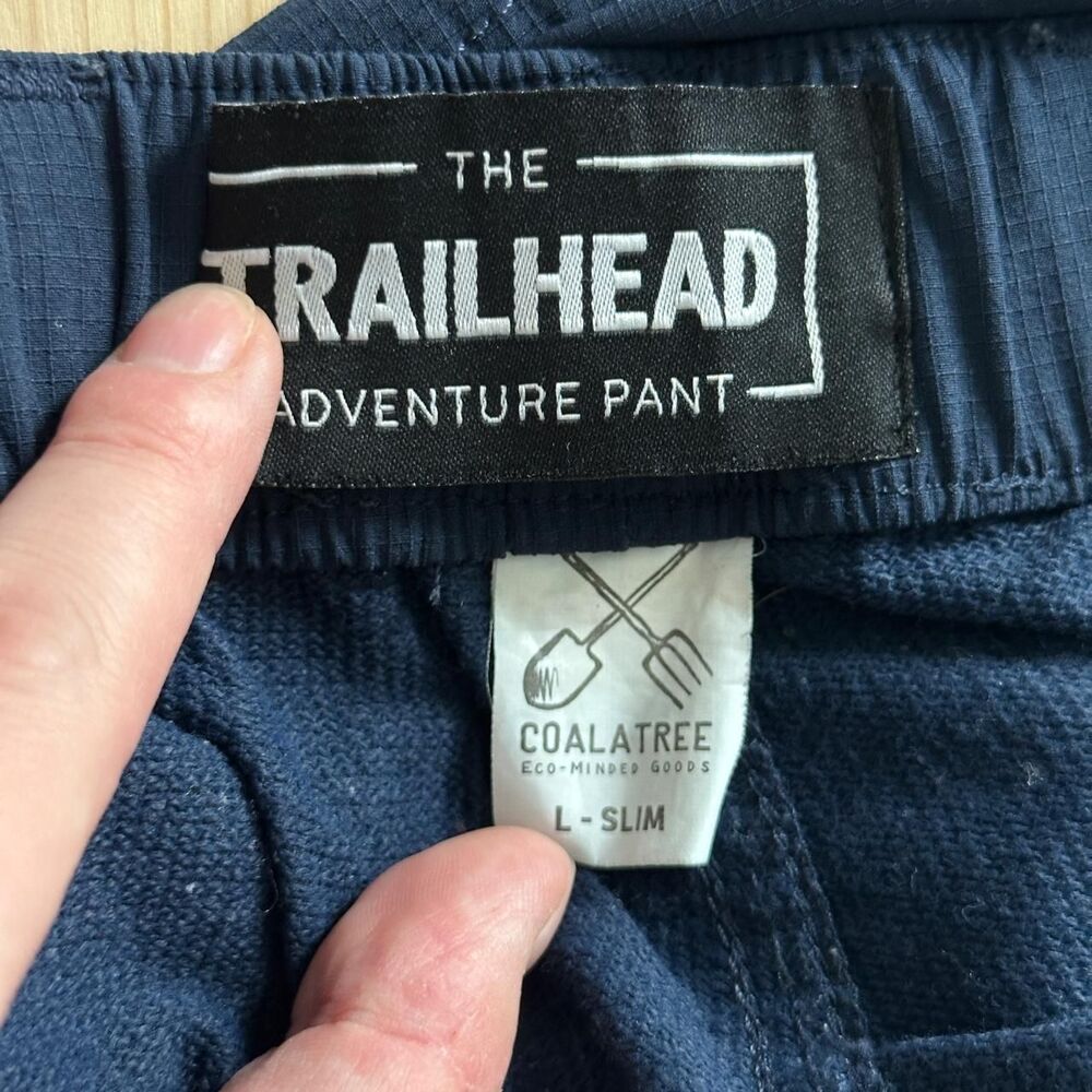 Coalatree The Trailhead Adventure Pant Navy Blue Hiking Travel Joggers L Slim - Picture 6 of 7